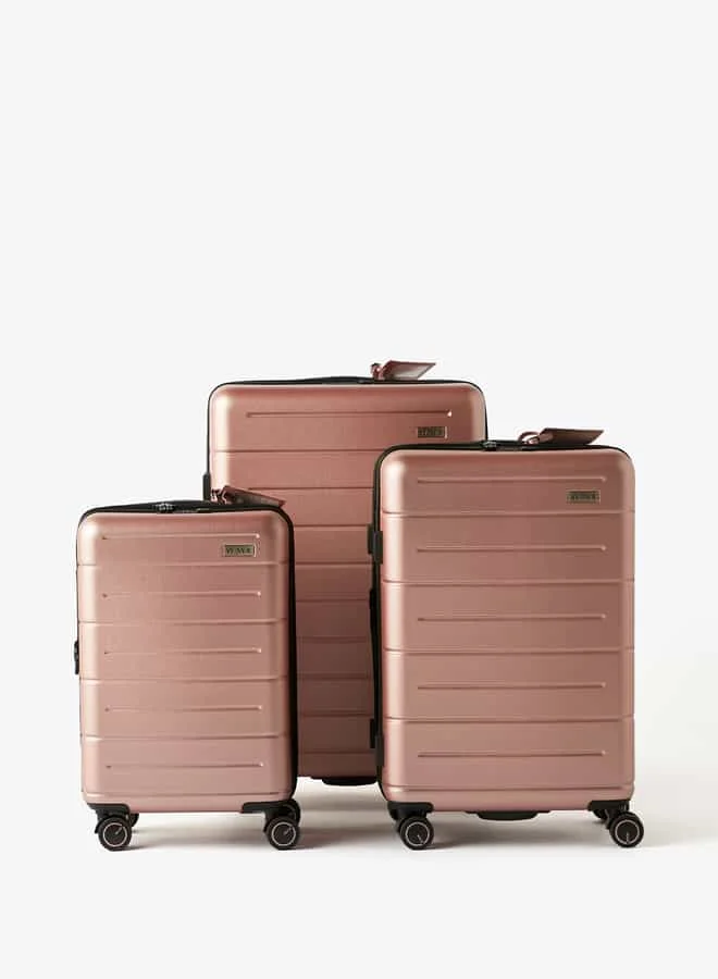Wave Textured Hardcase Luggage Trolley Bag with Retractable Handle