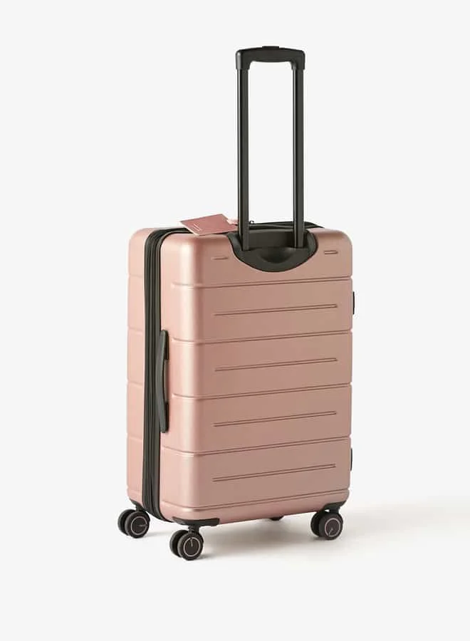 Wave Textured Hardcase Luggage Trolley Bag with Retractable Handle