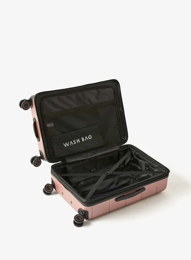 Wave Textured Hardcase Luggage Trolley Bag with Retractable Handle