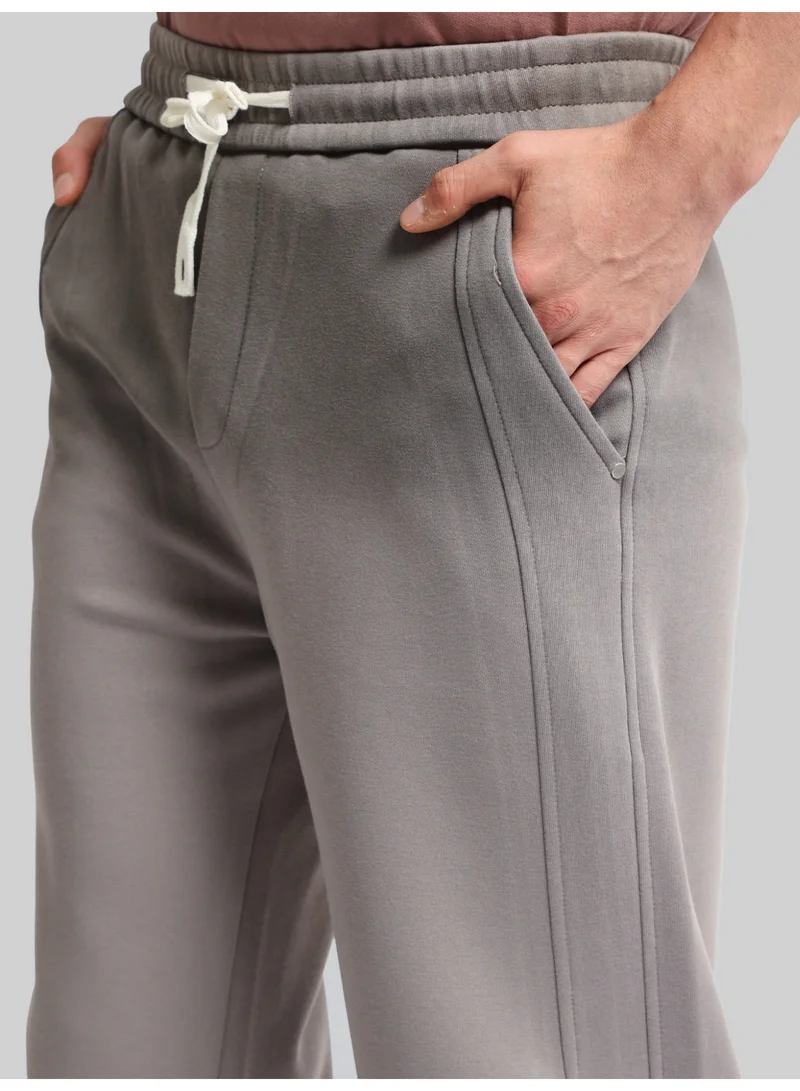 مانياك Maniac Mens Ombre Printed Grey Cotton Baggy TrackPant