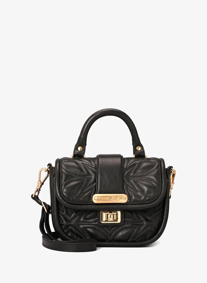 Carmen Steffens Black Top Handle Bag
