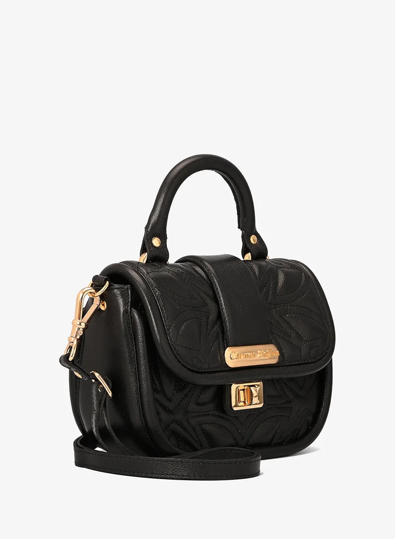 Carmen Steffens Black Top Handle Bag