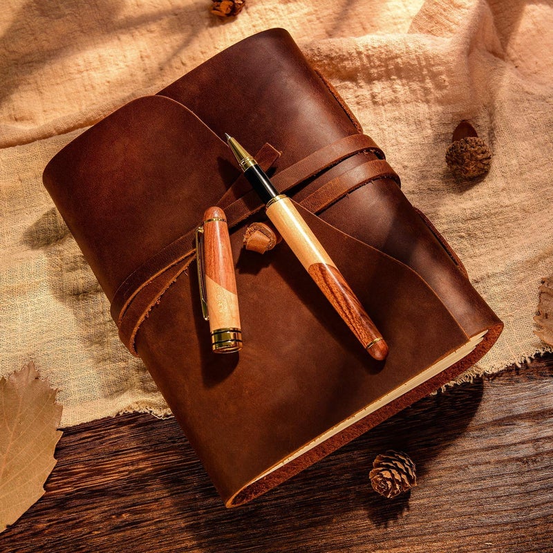 Renawe Best Wooden Gel Pen Gift Set with Handmade Rollerball Designer Pen Holder Box and Refills, Business Ballpoint Pen with Fancy Journaling Pen Display Case - Image 4
