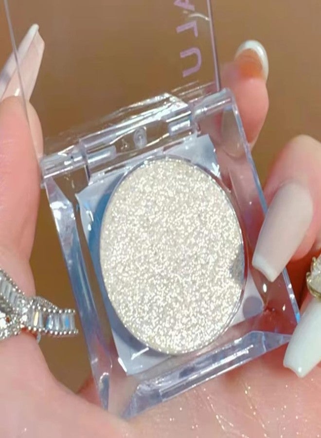DANNEASY Silver Glitter Eyeshadow Palette and 189pcs Self Adhesive Rhinestones Gem & Pearls, Shimmer Single Eye Shadow Powder Stick on Gems Rhinestones Jewels Stickers for Face Makeup Nail Hair - Image 3