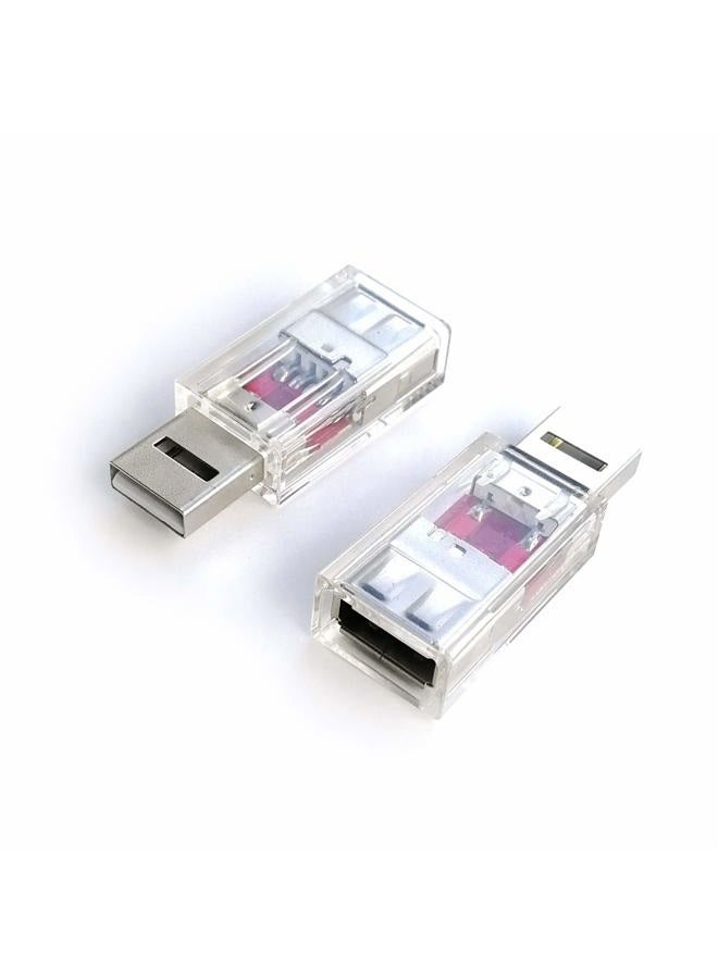 PortaPow USB Data Blocker - Protect Against Juice Jacking (Transparent, 2) - Image 2