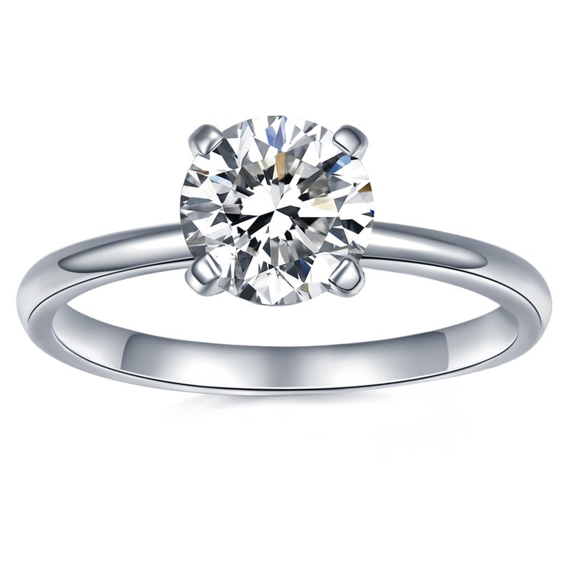IMOLOVE Moissanite Solitaire Engagement Ring for Women, Women's Engagement Rings Moissanite Promise Rings 1CT D Color VVS1 Clarity Wedding band 925 Sterling Silver with 18K Gold Plated-7 - Image 1