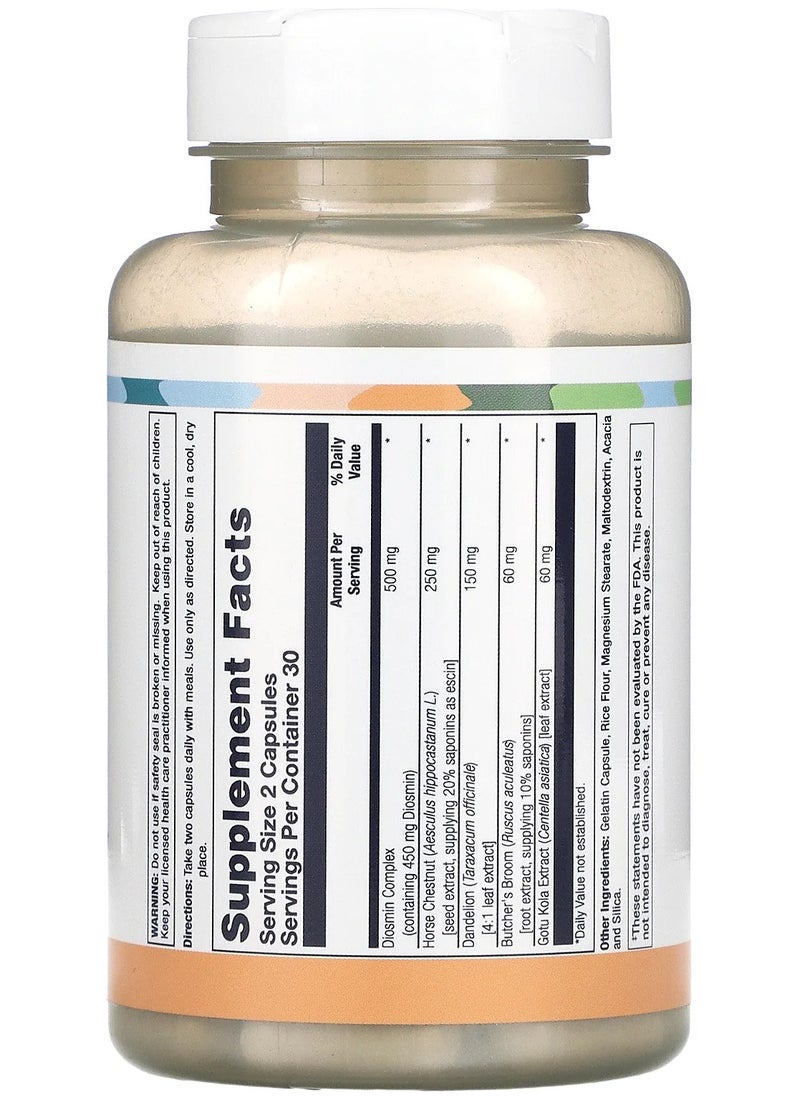 Lifetime - Vein Support Diosmin Complex 60 Capsules - Image 1