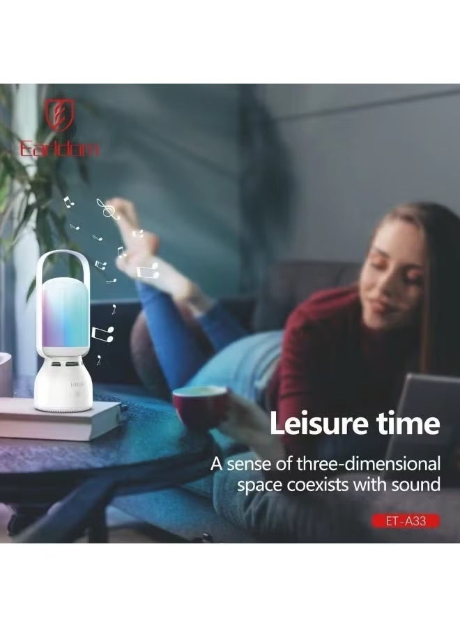 Earldom ET-A33 Portable LED Camping Lamp & Bluetooth Speaker – Color-Changing RGB Light, USB Rechargeable, Multi-Mode Glow, Ideal for Outdoor Adventures, Home, and Travel - Image 3