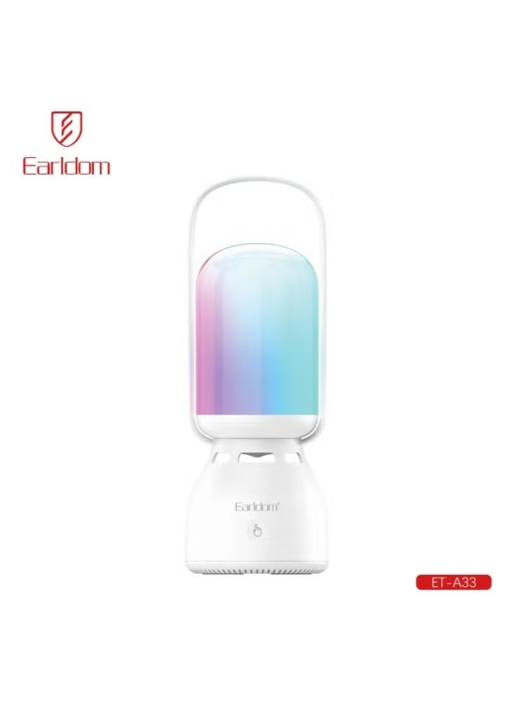Earldom ET-A33 Portable LED Camping Lamp & Bluetooth Speaker – Color-Changing RGB Light, USB Rechargeable, Multi-Mode Glow, Ideal for Outdoor Adventures, Home, and Travel - Image 1