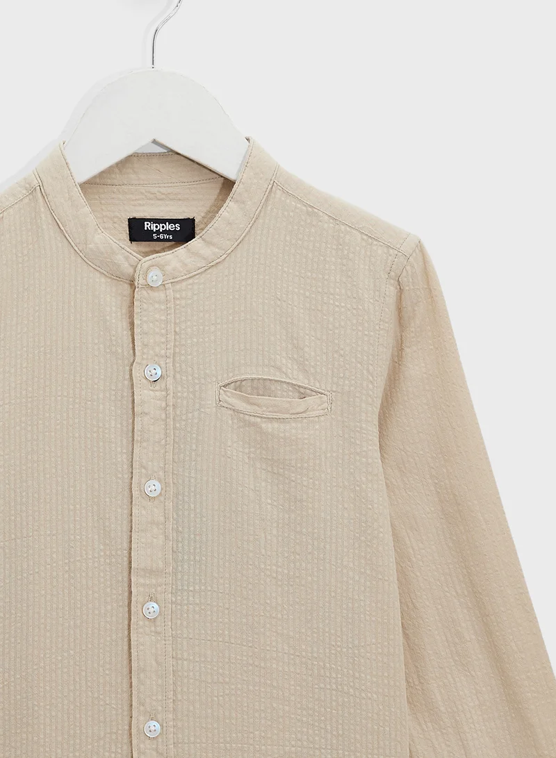 Ripples Boys Chinese Collar Shirts