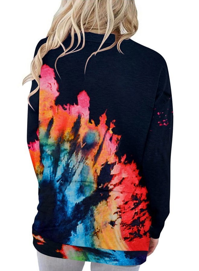 onlypuff Long Sleeve Shirts for Women Fall Fashion Tops Clothing, 06 Rainbow, S - Image 3