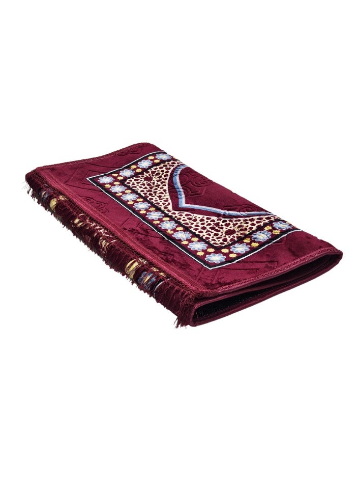 سمارت هوم سجادة صلاة فخمة مبطنة قماش مايكروفايبر ناعم بملمس حريري ، مقاس 120×70 سم - Image 4