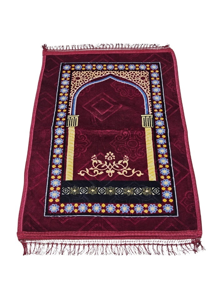 سمارت هوم سجادة صلاة فخمة مبطنة قماش مايكروفايبر ناعم بملمس حريري ، مقاس 120×70 سم - Image 3