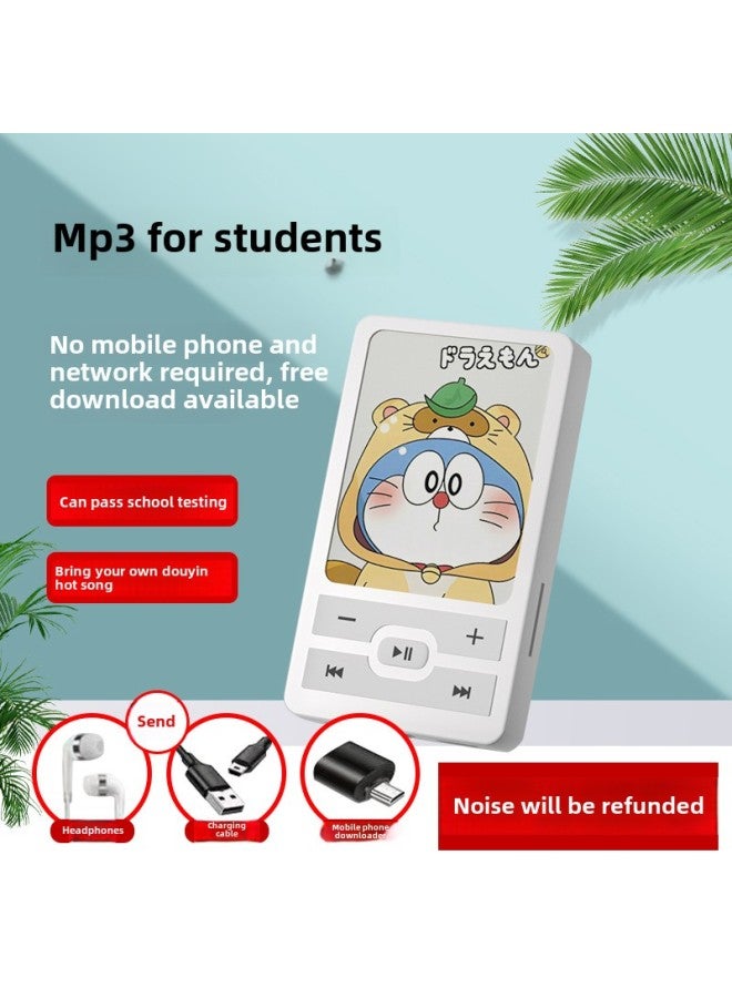 Genuine Cartoon Mp3 Walkman Student Version Mp4 Portable Music Playback External Listening English Learning Small-Body Color:DorAemon-Memory Capacity:16GB-reminder: Memory Selection (other/other) Requires Your Own Memory Card - Image 1