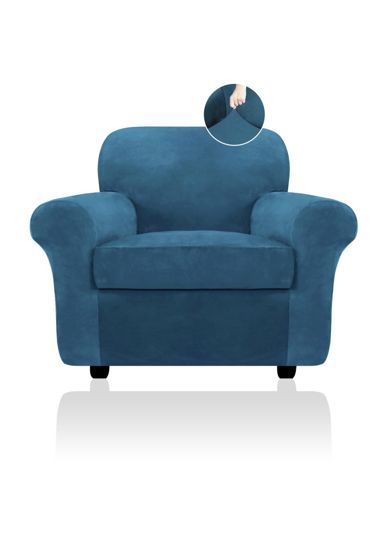 FestiCorp FestiCorp Sofa Cover Velvet Couch Covers for Dogs Stretch Sofa Slipcovers Thick Furniture Covers for Pets Washable Chair Cover Armchair Deep Teal 
