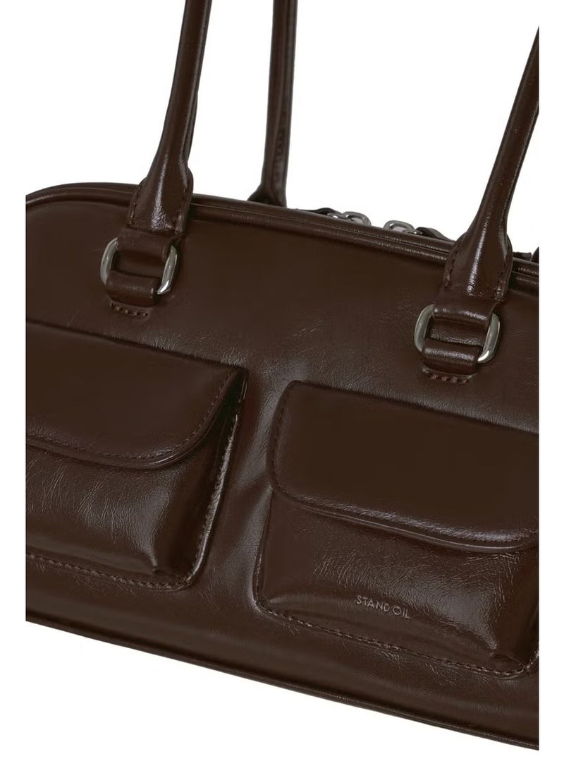 ستاند حقيبة شoulder جلدية سميكة من ستاند أويل - Image 4