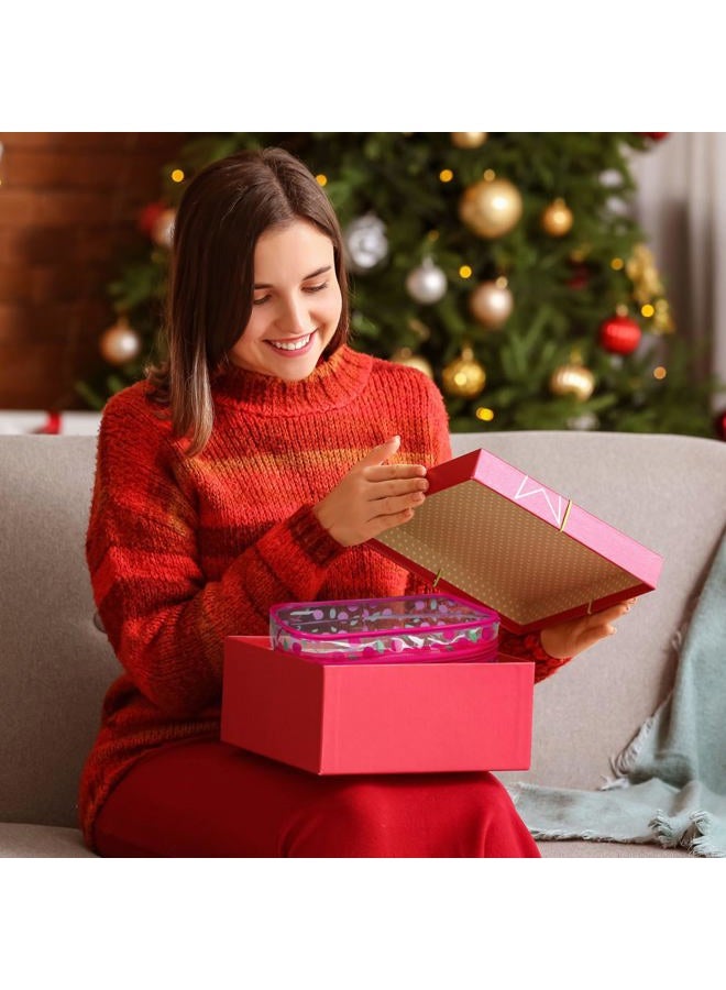 Packism TSA Approved Toiletry Bag - Peach Red Clear Makeup Bag, Suitable for Gifts, with Supporting Frame, Clear Toiletry Bag Perfect for Travel Essentials, Thick No Smell - Image 3