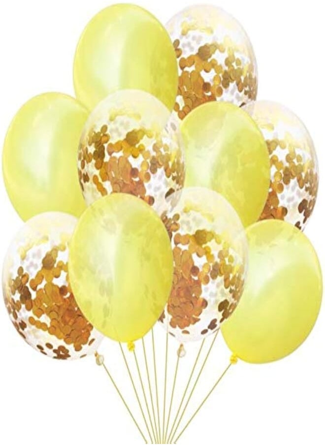 PARTY FUN - 12-inch transparent latex paper balloon confetti sequin balloon birthday party decoration romantic birthday party balloon set , 2724676011037 - Image 1