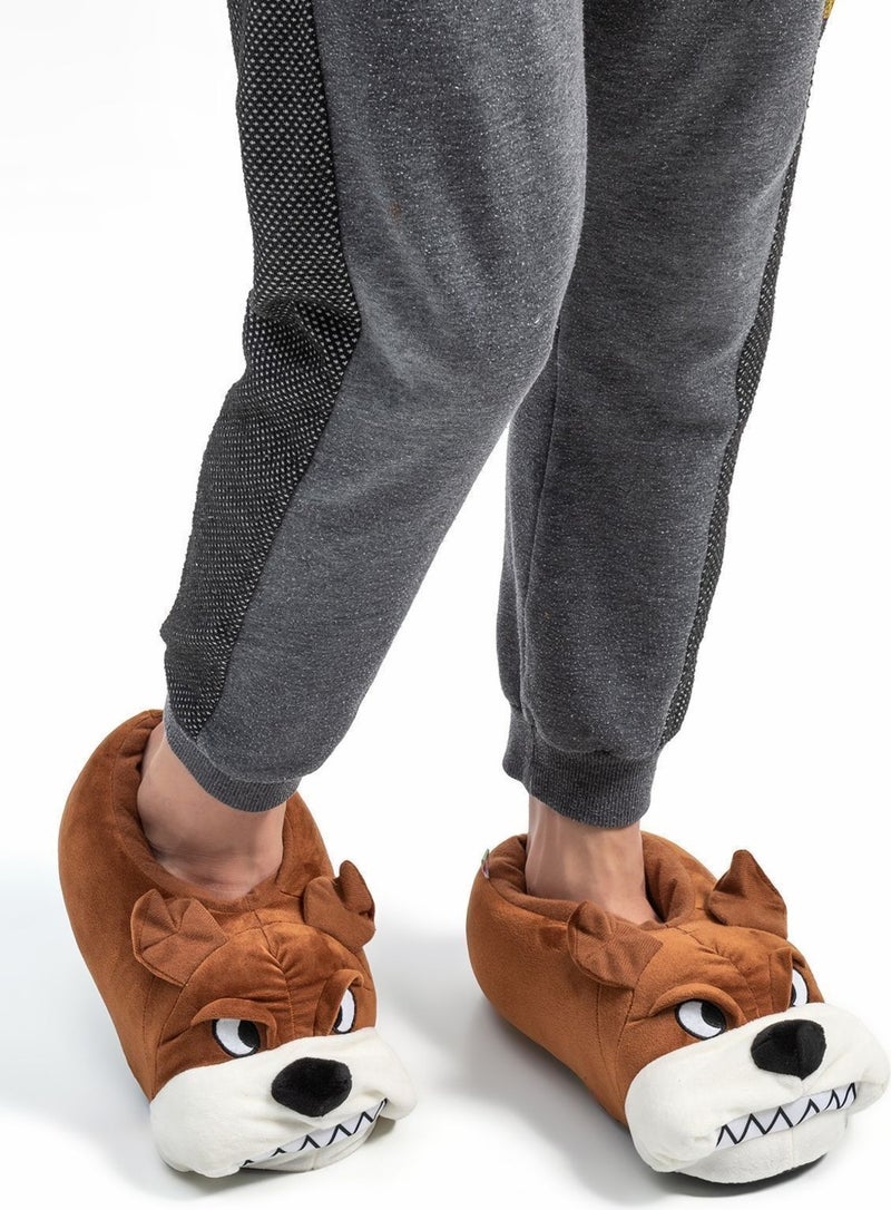 Twigy Angry Male Animal Slippers Brown 41/46 YY0262  - Image 1