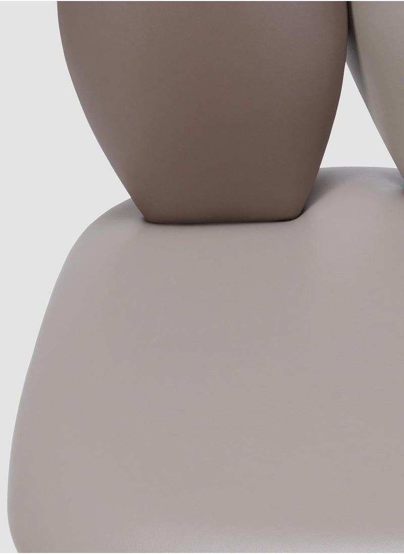 AL HUZAIFA FURNITURE - Vinci Dining Chair, Upholstered With Bonded Leather, Dark Ashwood Legs - Image 1