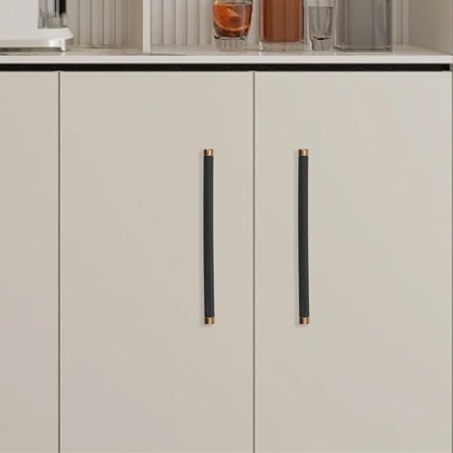 POVEFONK 10 Pack 5 inch(128mm) Black and Champagne Bronze Kitchen Cabinet Handles Knurled Cabinet Pulls Black Drawer Pulls Kitchen Cabinet Hardware Handles Dresser Handles - Image 4