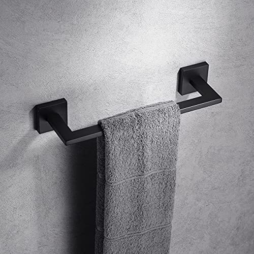 Miyili Matte Black Towel Bar 12-Inch SUS 304 Stainless Steel Towel Rack Wall Mounted Towel Rail Towel Rod for Bathroom, A06B30A - Image 3