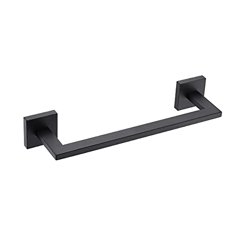 Miyili Matte Black Towel Bar 12-Inch SUS 304 Stainless Steel Towel Rack Wall Mounted Towel Rail Towel Rod for Bathroom, A06B30A - Image 1