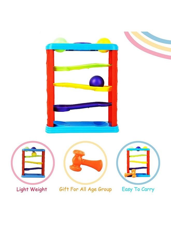 Magicwand - Plastic Ball Drop Rolling & Swirling Hammer Ball Tower Ramp For Baby And Toddlers【Made In India】【Pack Of 1】【Multicolored】 - Image 1