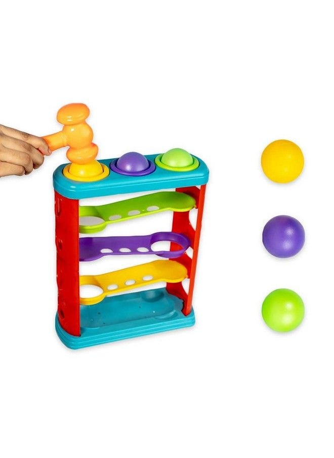 Magicwand - Plastic Ball Drop Rolling & Swirling Hammer Ball Tower Ramp For Baby And Toddlers【Made In India】【Pack Of 1】【Multicolored】 - Image 1