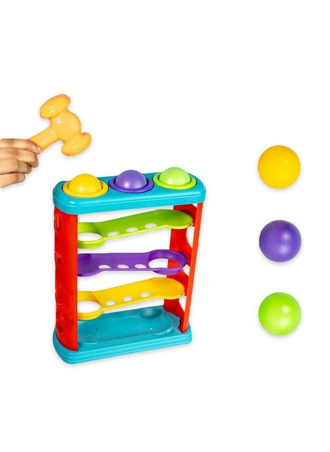 Magicwand - Plastic Ball Drop Rolling & Swirling Hammer Ball Tower Ramp For Baby And Toddlers【Made In India】【Pack Of 1】【Multicolored】 - Image 1
