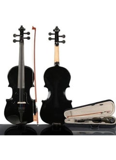 Megarya MegArya Rich Glossy Black Student Violin Size 4/4 With Case, Bow, Bridge And Rosin Handcrafted Violin  - Image 4