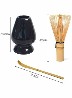 HomarKet Traditional Matcha Tea Tool Set, Whisk 100-Prongs+ Ceramic Whisk Holder + Tea Scoop Handmade Matcha Kit for Matcha Tea Lover  - Image 3
