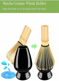 HomarKet Traditional Matcha Tea Tool Set, Whisk 100-Prongs+ Ceramic Whisk Holder + Tea Scoop Handmade Matcha Kit for Matcha Tea Lover  - Image 4