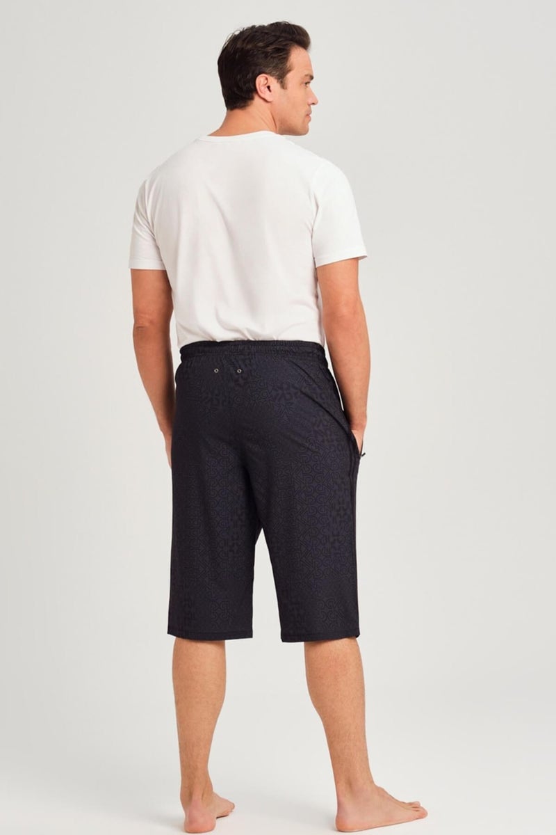 Haşema Black Below Knee Men's Long Shorts - Image 4