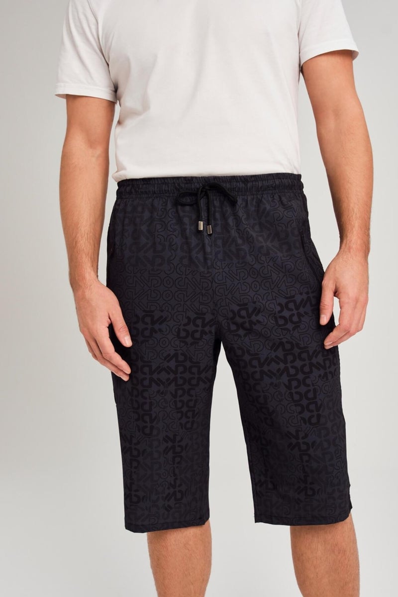 Haşema Black Below Knee Men's Long Shorts - Image 5