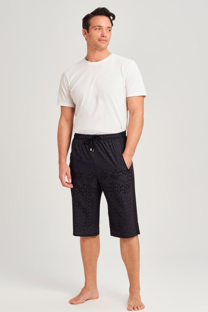 Haşema Black Below Knee Men's Long Shorts - Image 1