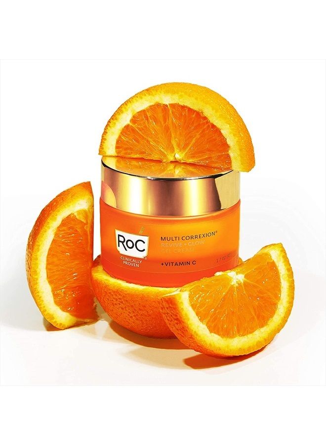 RoC Multi Correxion Revive + Glow 10% Vitamin C Blend Face Moisturizer, Anti-Aging Gel Cream for Instant Glow, Hypo-Allegenic & Oil-Free Skin Care,1.7 Ounce  - Image 4