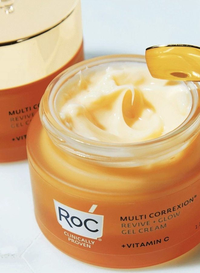 RoC Multi Correxion Revive + Glow 10% Vitamin C Blend Face Moisturizer, Anti-Aging Gel Cream for Instant Glow, Hypo-Allegenic & Oil-Free Skin Care,1.7 Ounce  - Image 5
