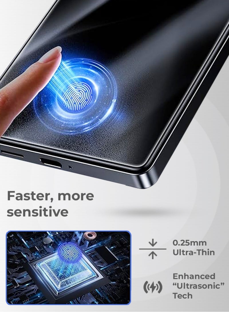 جلاسولوجي 2Pack Samsung Galaxy S25 Ultra Screen Protectors 6.8-Inch HD Clear, 3D Curved Design, Full Coverage, Scratch Resistant, Easy to Apply with Installation Frame, Case Friendly - Image 5