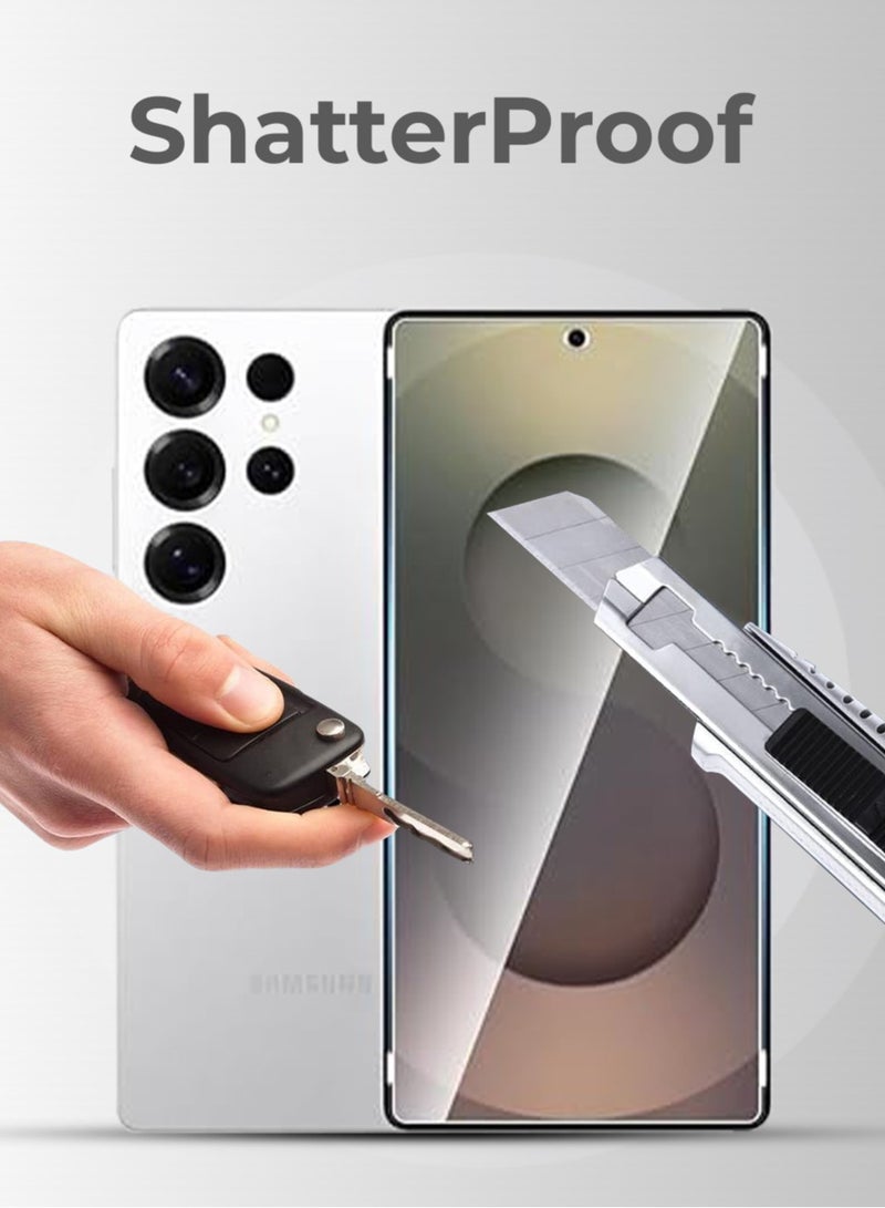 جلاسولوجي 2Pack Samsung Galaxy S25 Ultra Screen Protectors 6.8-Inch HD Clear, 3D Curved Design, Full Coverage, Scratch Resistant, Easy to Apply with Installation Frame, Case Friendly - Image 4