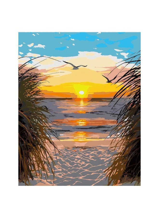 NPCSWXQ Paint by Numbers Kit for Adults Beginners, Beach Sunset Oil Acrylic Painting Crafts Number Artist Paint Kit for Home Wall Bedroom Study or Office Decor Gift 16x20Inch - Image 2