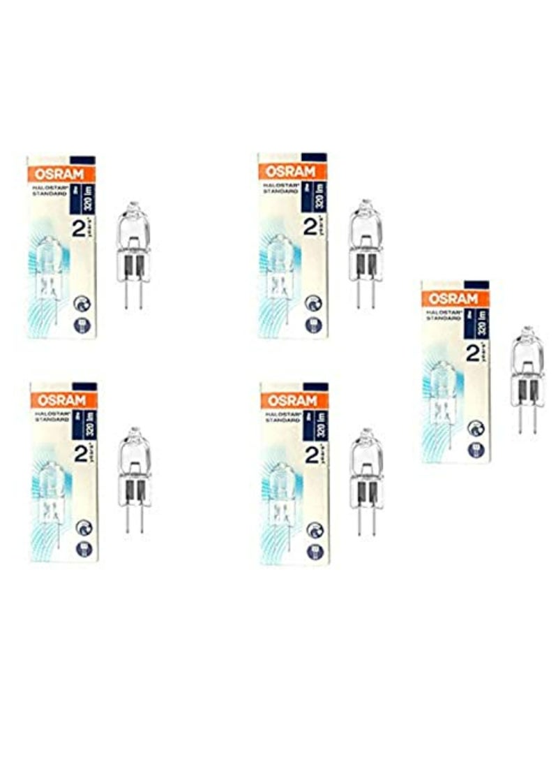 Osram Home Decorative Halogen Capsule Bulb, 20W G4, 12V, (Pack Of 5) - Image 2