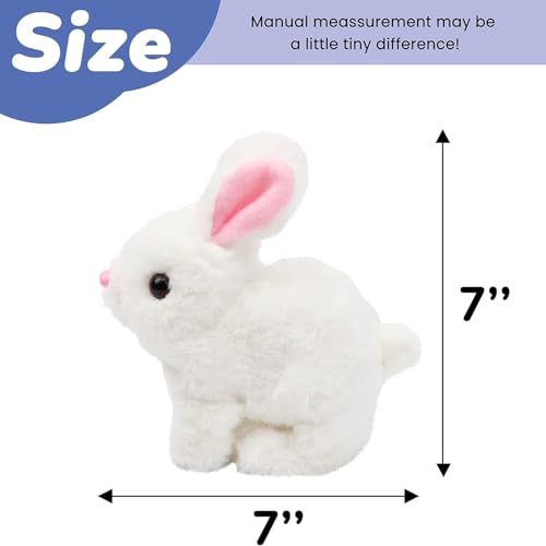 GITGRNTH 2 PCS Walking Talking Soft Bunny Toy, (4-Battery Included) with Realistic Movement, Interactive Plush Bunny Jumping Rabbit Animal with Sound and Twitch Nose, for Toddlers & Girls - Image 2