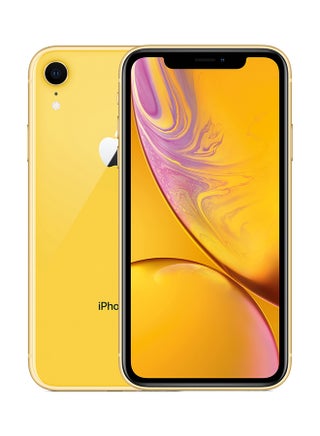 هاتف آيفون XR بتطبيق فيس تايم، لون أصفر وذاكرة داخلية سعة 128 جيجابايت ومزود بتقنية 4G LTE - منطقة الشرق الأوسط