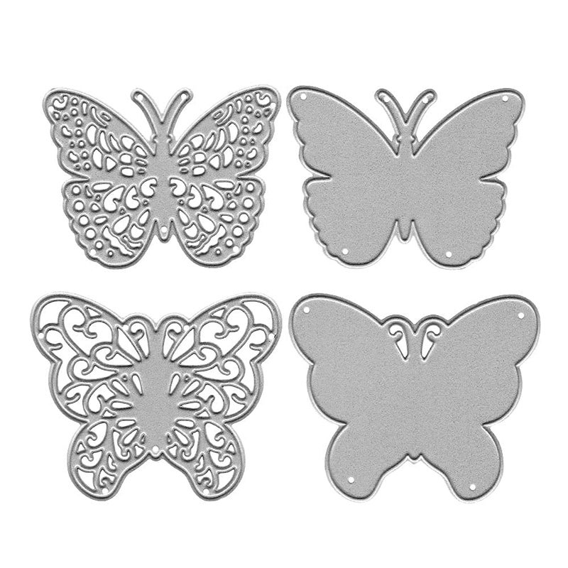 ABTOLS 4 pcs Metal 3D Butterfly Cutting Dies 3D Butterflies Animal Die Cuts Embossing Stencils Template Molds for Card Making Paper Craft Scrapbooking and DIY Craft Album Paper Card Decor