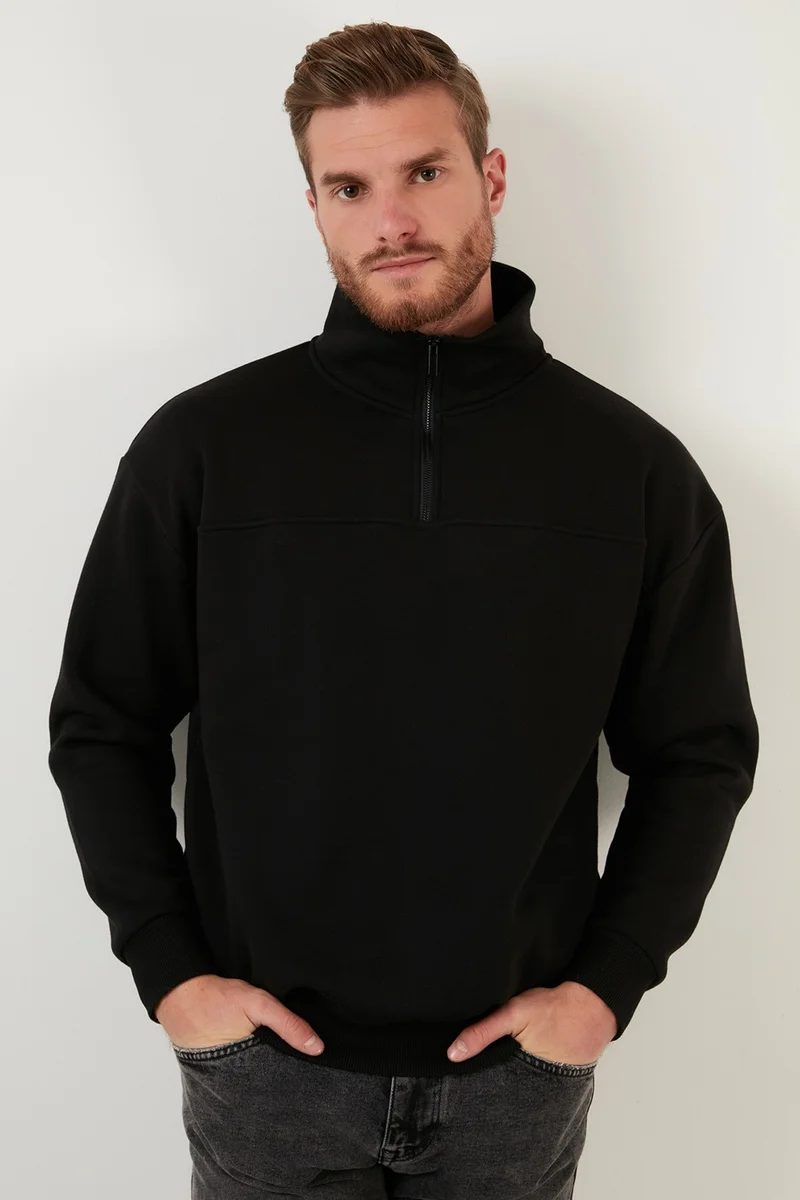 Buratti Regular Fit Cotton Lining Soft Raised Winter Sweat Men's Sweat 59053431