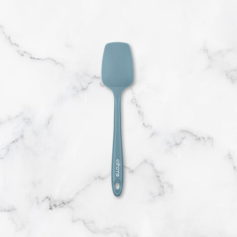 Elihome Mini Silicone Spoonula - Non-Stick Heat Resistant Silicone Scraper Spatula for Mixing, Serving, Scraping, Stirring, and More, 8.75 Inch, Slate Teal Grey - Image 1