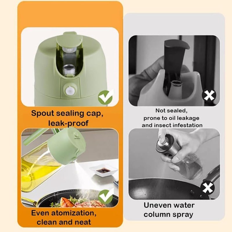 Kuqcco Oil Dispenser for Kitchen Spray 2 In 1 Oil Dispenser and Oil Sprayer Olive Oil Dispenser Bottle Spray and Pour Black - Image 4