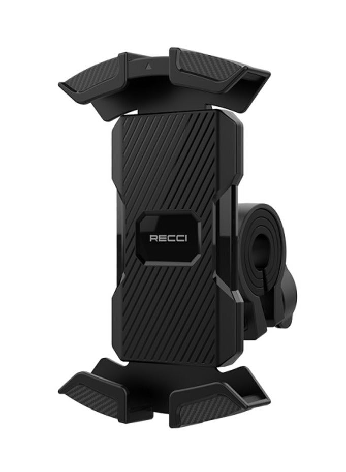 ريتشي حامل هاتف للدراجات النارية والدراجات الهوائية RECCI RHO-C33، دوران 360 درجة، تثبيت على المقود، مضاد للاهتزاز والخدوش، متوافق مع الهواتف الذكية من 4.7 حتى 6.8 بوصة، تركيب سهل بيد واحدة، نظام قفل مزدوج آمن، مصنوع من ABS وبولي كربونات متين مع سيليكون واقٍ، مثالي للدراجات النارية والسكوترات والدراجات الكهربائية، ثبات عالي على الطرق الوعرة - Image 3