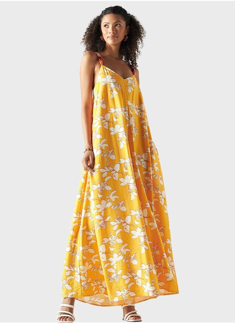 Iconic - Embellished Floral Printed Dress - Image 1